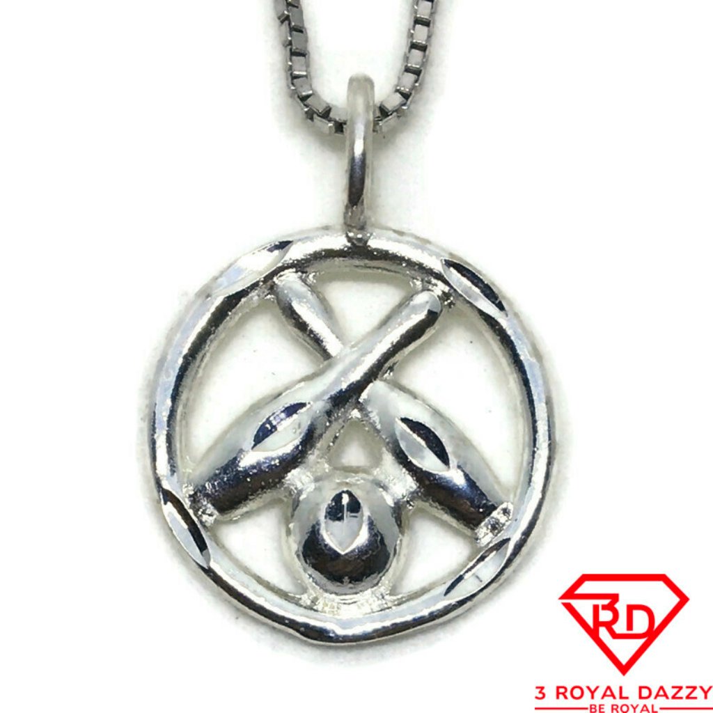 Bowling Ball Sign 3d Pendant 925 Sterling Silver